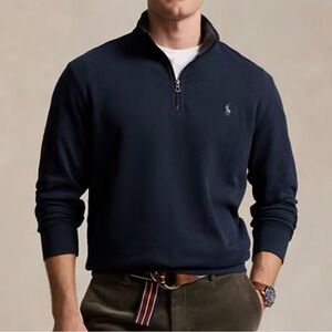 Ralph Lauren Luxury Jersey Quarter-Zip Pullover